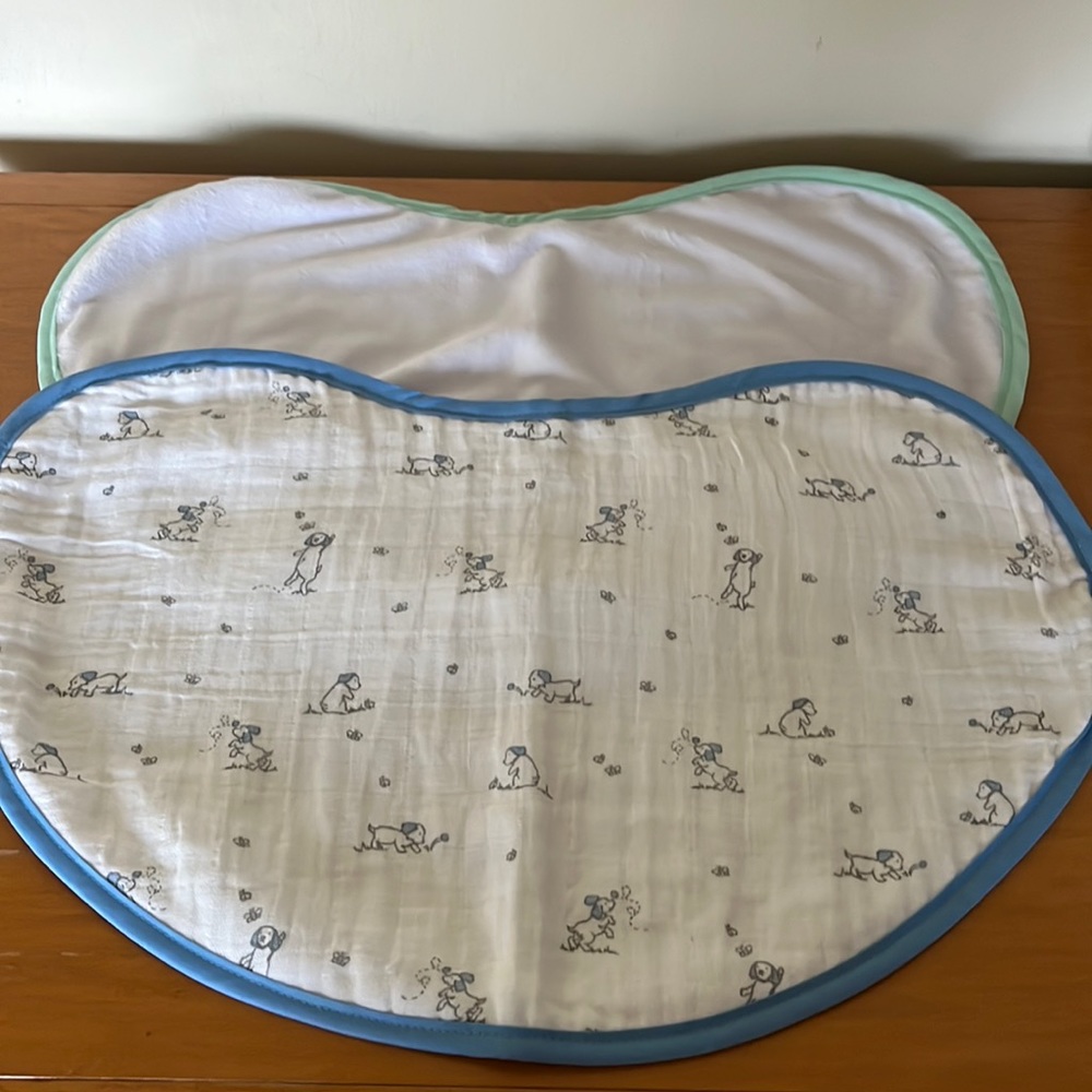 Puppies large baby burp cloth